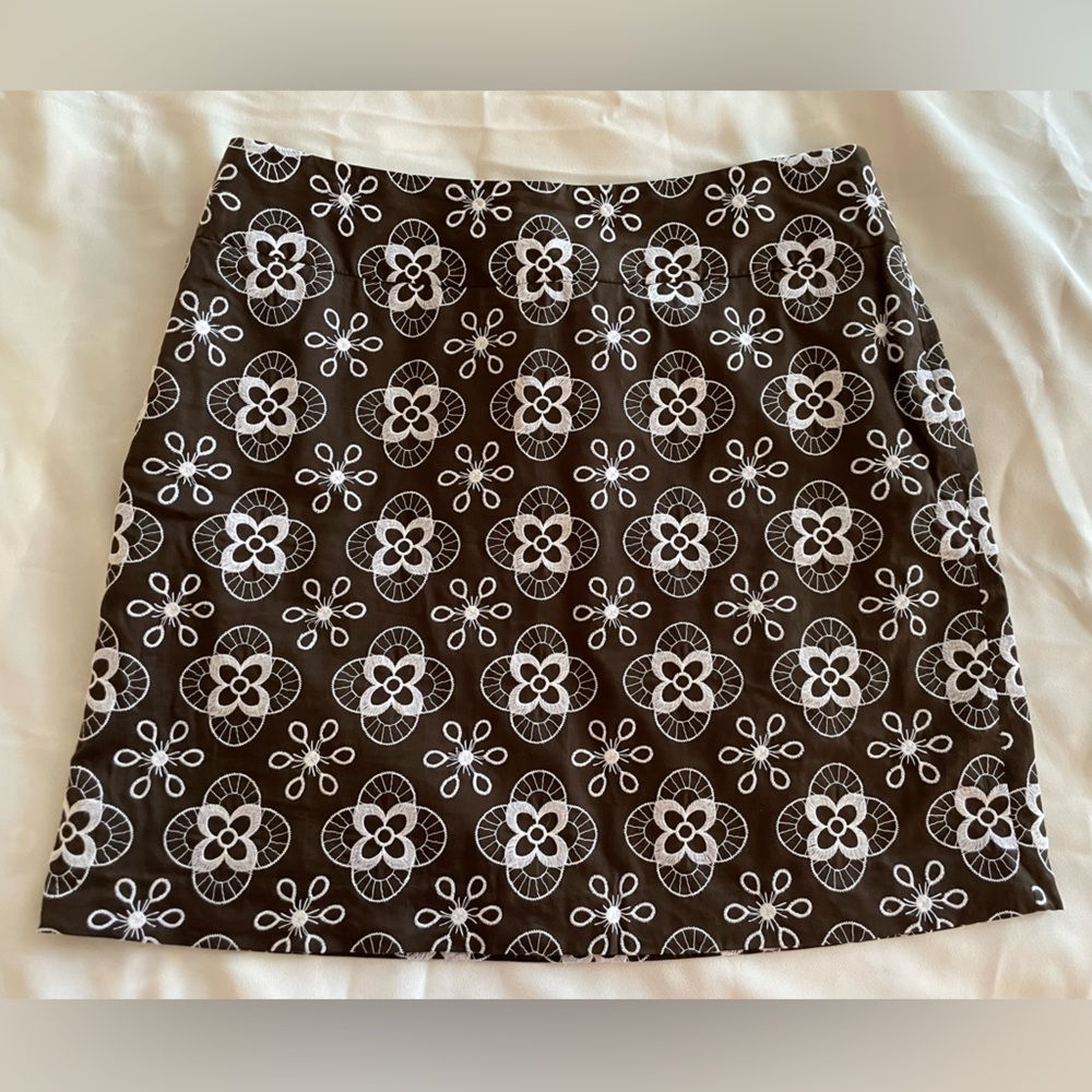 Loft printed cotton skirt